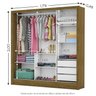 Guarda Roupa Casal 3 Portas com Espelho Santiago Plus Espresso Móveis - 5