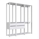 Ver imagem 6 de Kit Estante Closet com 4 Gavetas e 4 Cabideiros 1,60 M Cor:branco