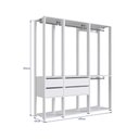 Ver imagem 3 de Kit Estante Closet com 4 Gavetas e 4 Cabideiros 1,60 M Cor:branco
