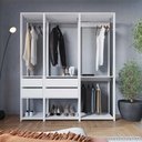 Ver imagem 2 de Kit Estante Closet com 4 Gavetas e 4 Cabideiros 1,60 M Cor:branco