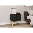 Ver imagem 3 de Mesa de Cabeceira Solteiro LE 6007 c/ 2 Gavetas Branco - Movelbento