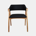 Ver imagem 3 de Cadeira de Madeira Viena Encosto Curvado Cor Mel Estofado Facto Garden Preto