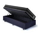 Ver imagem 4 de Base Box Baú 88x188 Suede Preto com Colchão Gransleep Molas Verticoil