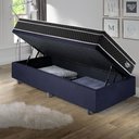 Ver imagem 3 de Base Box Baú 88x188 Suede Preto com Colchão Gransleep Molas Verticoil