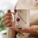 Ver imagem 2 de Caneca Letras Iniciais N Marsala