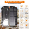 Energia Solar Portátil Power Bank Solar Pv Light I-26w de 26800mah com Carregamento de Indução 5v Co - 7