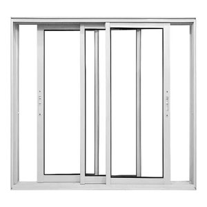 Janela de Alumínio Branco Vitro de Correr 3 Folhas Móveis sem Grade Linha Harmony- 2.00(l) X 1.20(a)