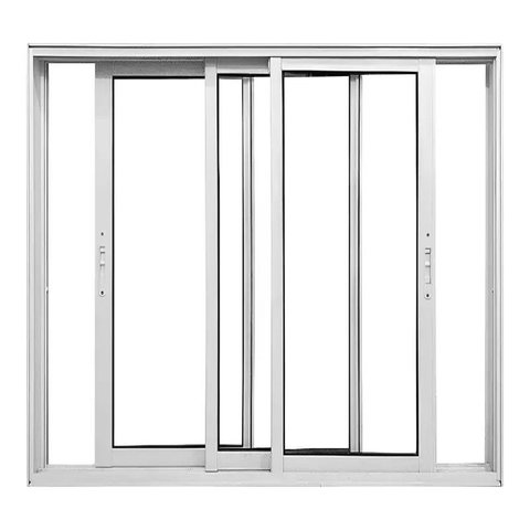 Janela de Alumínio Branco Vitro de Correr 3 Folhas Móveis sem Grade Linha Harmony- 2.00(l) X 1.20(a)
