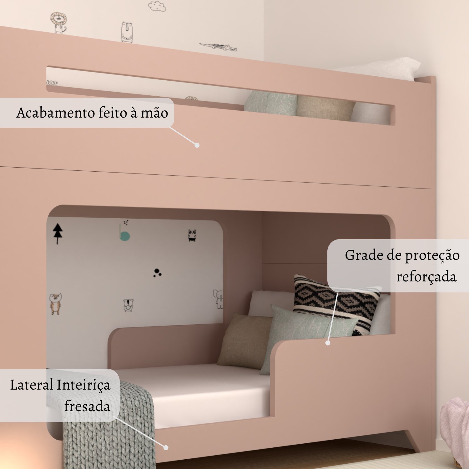 Beliche Infantil em MDF 140cmx195cm Lumi - 6