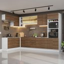 Ver imagem 1 de Armário de Cozinha Completa de Canto 499cm Branco/Rustic Stella Madesa 03