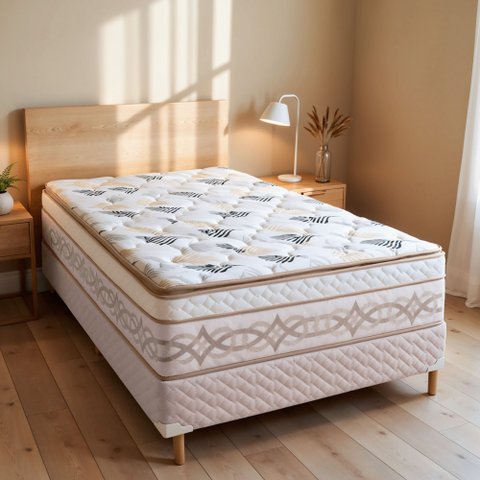 Colchão Casal Amsterdã 36CMX138CMX188CM Paropas By Ecosono Branco