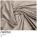 Ver imagem 3 de Sofá Curvo Montserrat 230cm 4 Lugares Veludo Bege Palha - Nexta Casa
