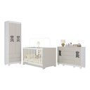 Ver imagem 2 de Quarto de Bebê Completo com Berço Americano 3 em 1 Fofura Multimóveis Mp4657 Branco/off White