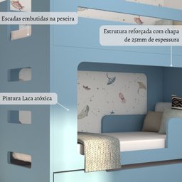 Treliche Infantil em MDF 153cmx195cm Lumi - 7