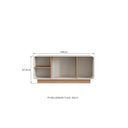 Ver imagem 3 de Rack Ripado para TV até 55 Polegadas 149cm Detalhe Alabama Marrom Freijó/Off White