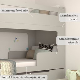 Treliche Infantil em MDF 153cmx195cm Lumi - 6