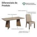 Ver imagem 4 de Conjunto Sala de Jantar Tampo de Vidro 6 Cadeiras Rustic/crema/imperial Amalfi Madesa