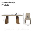 Ver imagem 3 de Conjunto Sala de Jantar Tampo de Vidro 6 Cadeiras Rustic/crema/imperial Amalfi Madesa