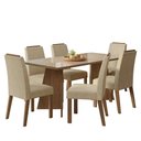 Ver imagem 2 de Conjunto Sala de Jantar Tampo de Vidro 6 Cadeiras Rustic/crema/imperial Amalfi Madesa