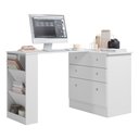 Ver imagem 4 de Mesa Escrivaninha Cômoda Giratória Gamer e Estudo Mdp Branco