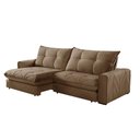 Ver imagem 4 de Sofá Firenze Veludo 02 Módulos de 80cm B25cm Meu Sofá Online B016 Veludo Marrom