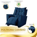 Ver imagem 7 de Poltrona da Mamãe Reclinável Carinho Veludo Speciale Home Azul