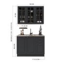 Ver imagem 3 de Cozinha Modulada 2 Peças Bari com Balcão e Aéreo MDF Chumbo