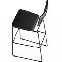Ver imagem 7 de Kit 02 Banquetas Altas Cozinha Sala Jantar Base em Aço Fixa Allana L02 Couríssimo Preto - Lyam