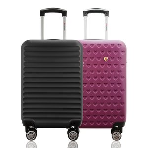 Kit Duas Malas de Bordo Rígidas 360º - Gladiador B1c1 Cor:grafite e Vinho