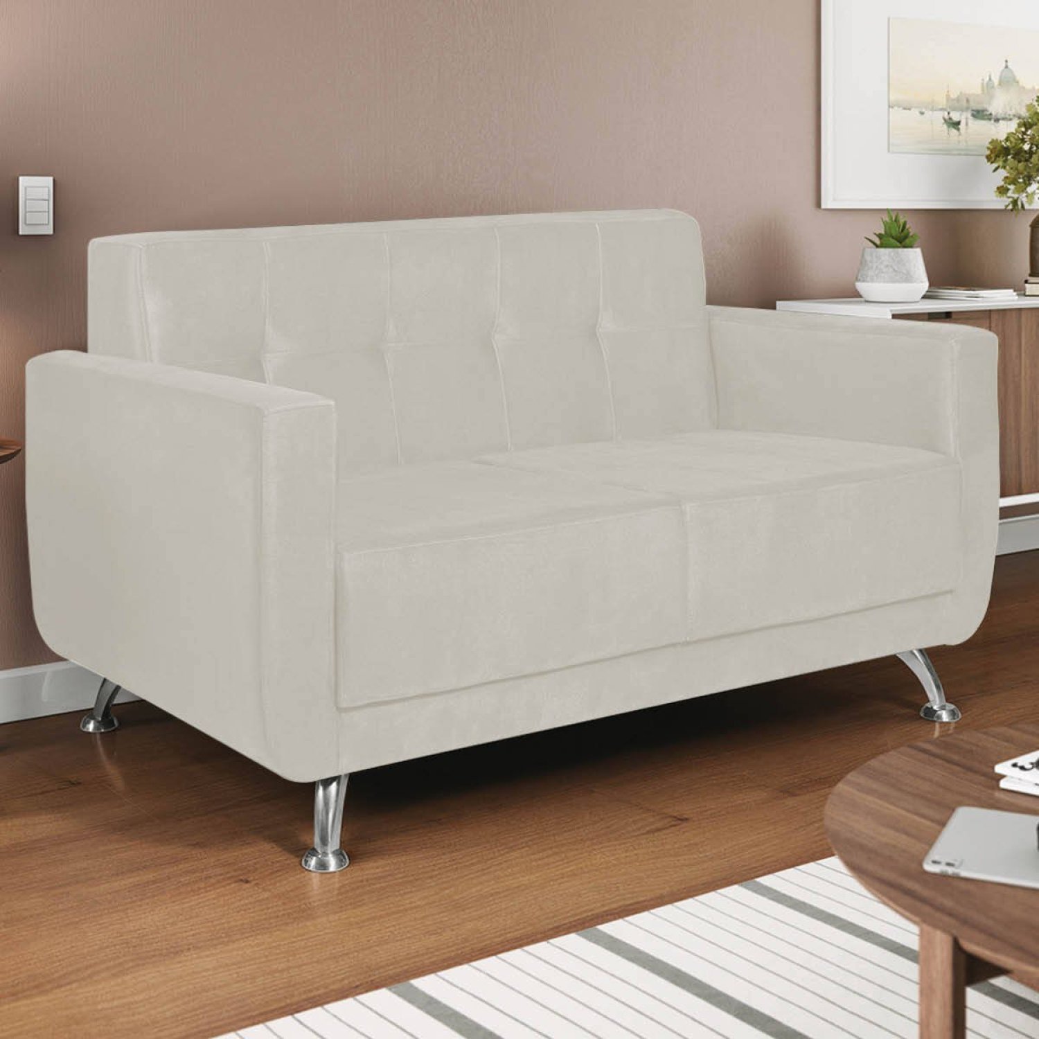 Sofá 2 Lugares 148cm Lille Corino - 1