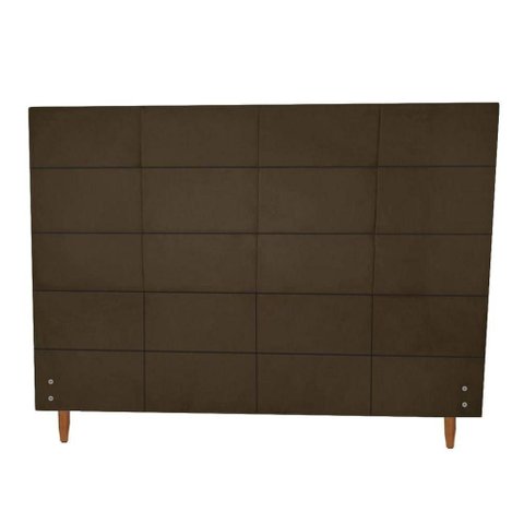 Cabeceira Larissa para Colchão 1,93m para Colchão King Size Suede Marrom - Aurora Line