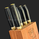 Ver mais imagens de Cepo Churrasqueiro com Cabos em Resina e Detalhes em Chifre de Cervo.