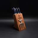 Ver imagem 1 de Cepo Churrasqueiro com Cabos em Resina e Detalhes em Chifre de Cervo.