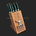 Ver imagem 7 de Cepo Churrasqueiro com Cabos em Resina e Detalhes em Chifre de Cervo.