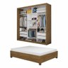 Quarto Completo de Casal com Closet Clarice 4 Gavetas e Cama Paula Carioca Móveis - 4