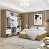 Quarto Completo de Casal com Closet Clarice 4 Gavetas e Cama Paula Carioca Móveis - 1