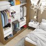 Quarto Completo de Casal com Closet Clarice 4 Gavetas e Cama Paula Carioca Móveis - 3