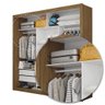 Quarto Completo de Casal com Closet Clarice 4 Gavetas e Cama Paula Carioca Móveis - 6