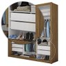 Quarto Completo de Casal com Closet Clarice 4 Gavetas e Cama Paula Carioca Móveis - 5