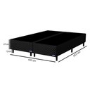 Ver imagem 5 de Base Para Cama Box Casal King Size Bipartido 193cm Poliéster Bordado Perola Negra Preto - Gazin