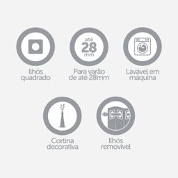 Cortina Voil 2,20m X 1,40m Voal para Sala Quarto Cozinha Decorativa Moderna Janela Branco - 4