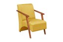 Ver imagem 1 de Poltrona Venus 1 Lugar Braço Madeira Maciça Tecido Suede Unidecor Amarelo