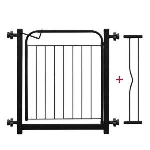 Grade Portão Portãozinho Proteção Pet 69 a 84 Cm Preto com Prolongador Incluso e