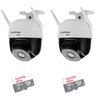 2 Câmeras Wi-fi 360 IM7+ Full Color Intelbras Externa + 128GB 2 IM7+ Full Color + 128gb - 1