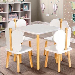 Conjunto Infantil Mesa com 4 Cadeiras Hora de Brincar 