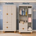 Ver imagem 7 de Guarda-Roupa 3 Portas para Quarto de Bebê 100% MDF Apolo