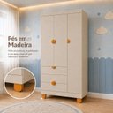 Ver imagem 5 de Guarda-Roupa 3 Portas para Quarto de Bebê 100% MDF Apolo