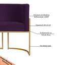 Ver imagem 5 de Kit 2 Poltronas Decorativa Sala de Estar Luana Base Gold Veludo Roxo - Montanaris Decor Md Montanari