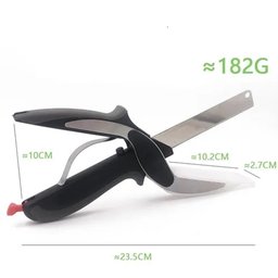 Tesoura Faca Cutelo Multiuso 2 em 1 - Clever Cutter Inox - 2