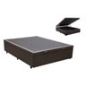 Cama Báu Box Base Blindado Casal Sintético Marrom - 1